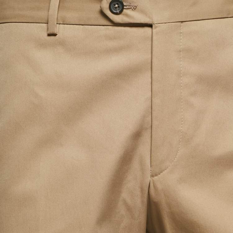 Pre Owned Lanvin Beige Gabardine Regular Fit Trousers L