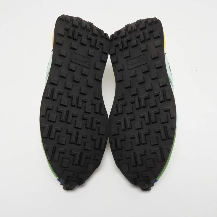 مملوكة مسبقًا Lanvin Tricolor Mesh and Leather Bumper Sneakers Size 46