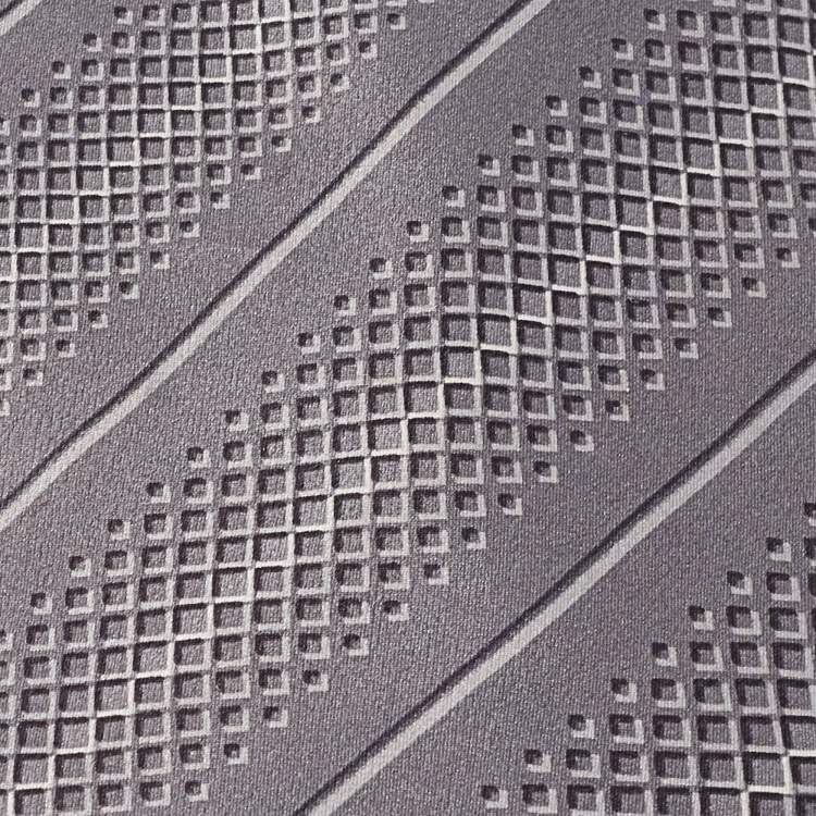 Pre Owned Lanvin Grey Printed Satin Silk Tie
