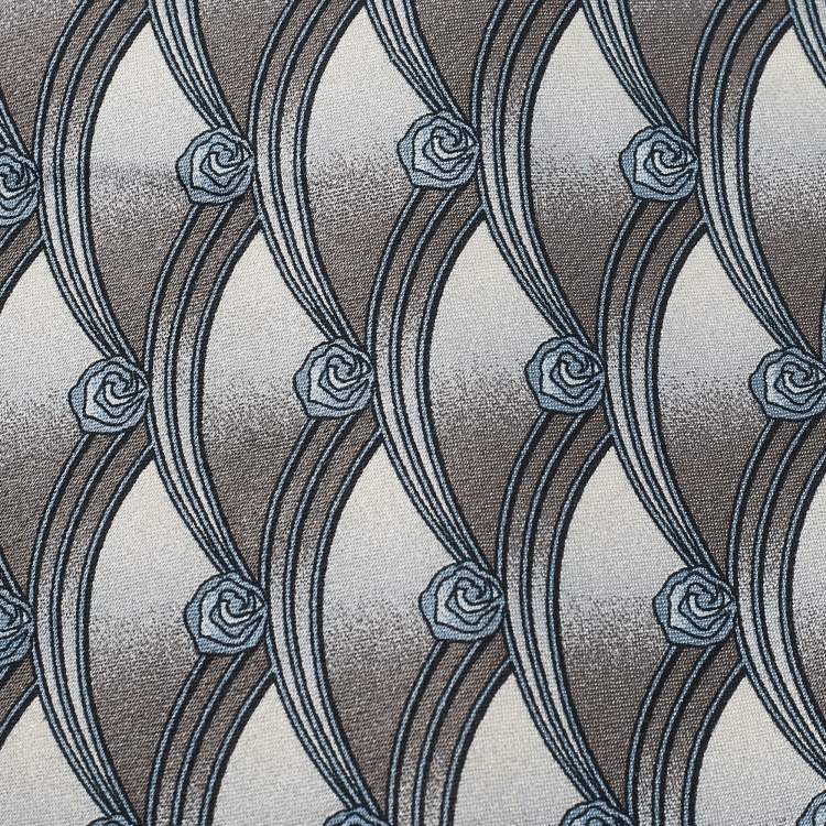 Pre Owned Lanvin Grey Printed Silk Tie 
