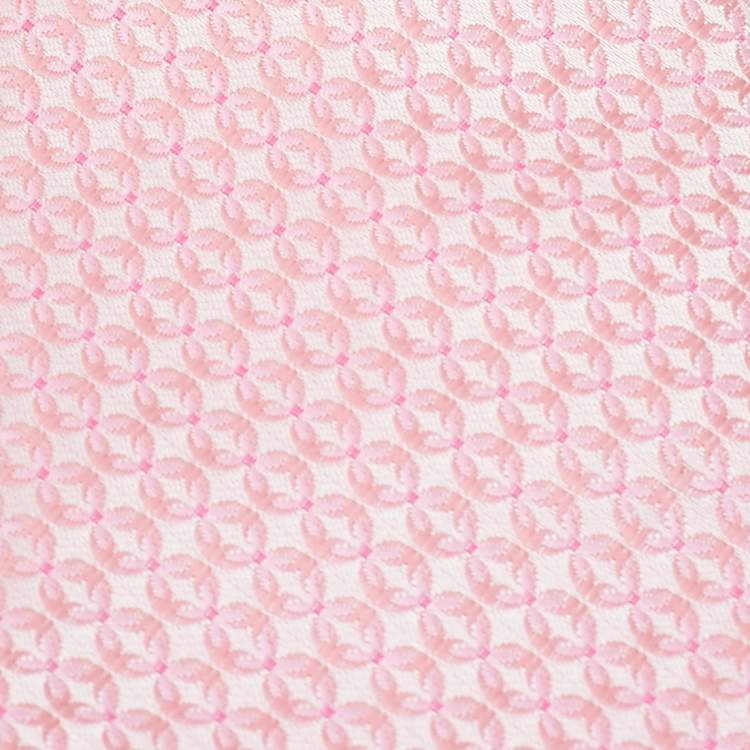 Pre Owned Lanvin Pink Geometric Print Traditional Silk Tie