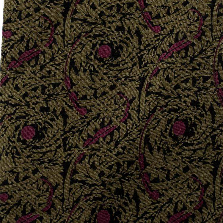 Pre Owned Lanvin Floral Pattern Printed Silk Tie