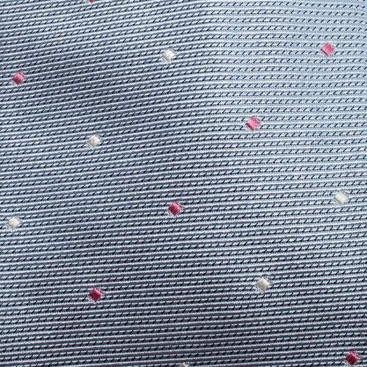 Pre Owned Lanvin Baby Blue Embroidery Detail Silk Jacquard Traditional Tie