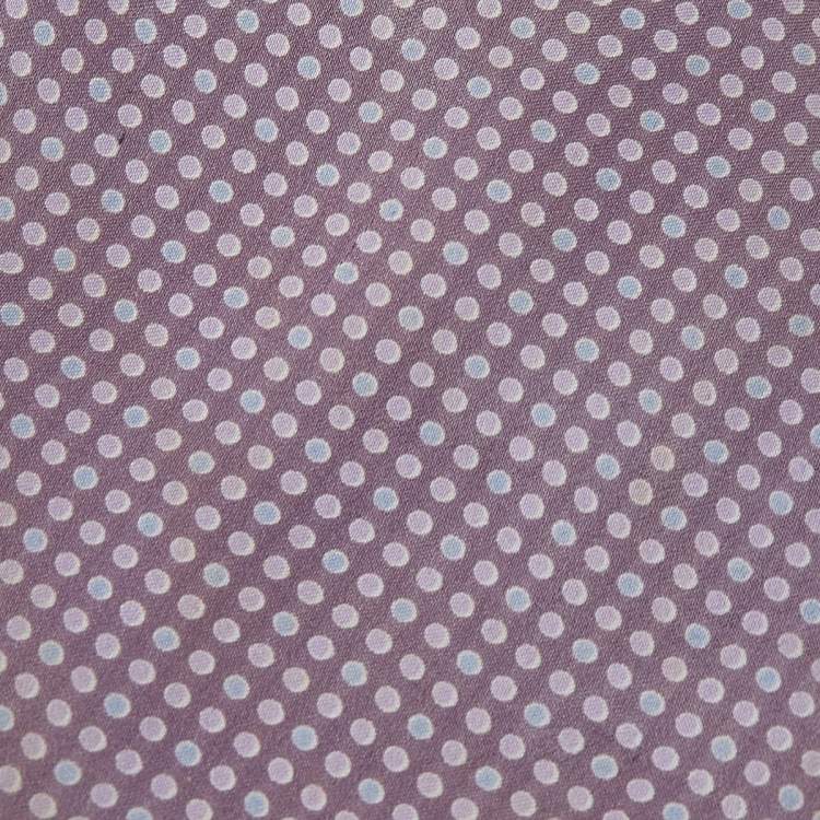 Pre Owned Lanvin Pink Dot Pattern Print Silk Satin Tie