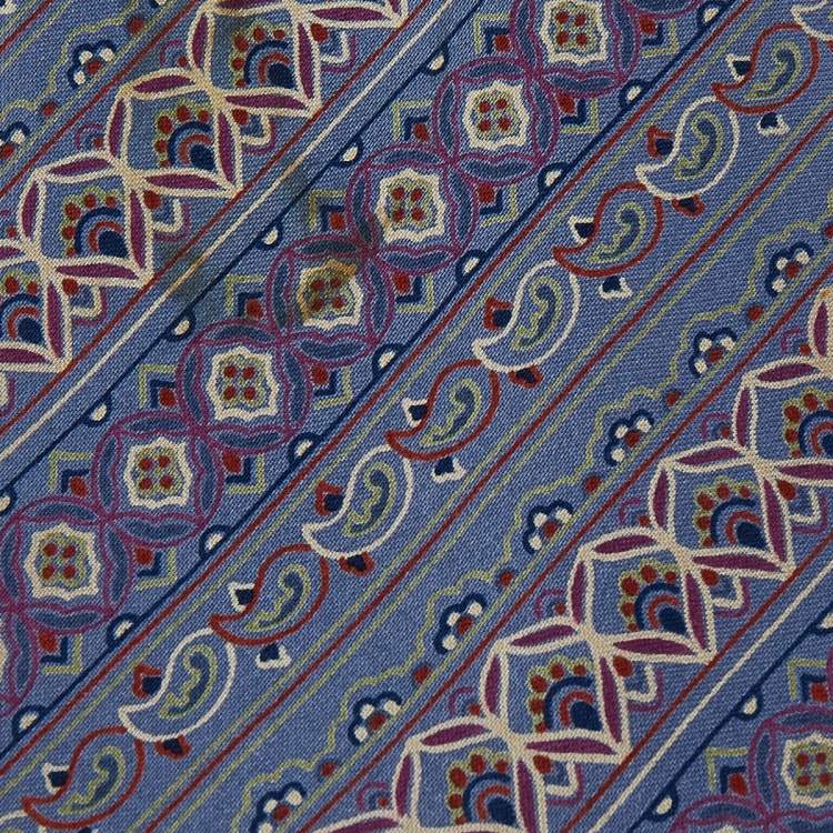 Pre Owned Lanvin Pale Purple Paisley Pattern Print Silk Tie