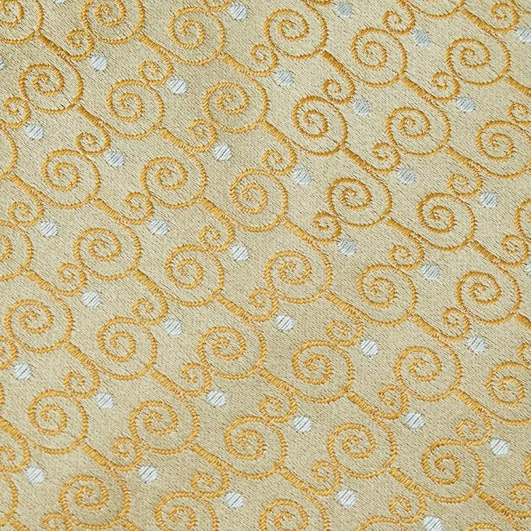 Pre Owned Lanvin Vintage Gold Jacquard Silk Tie