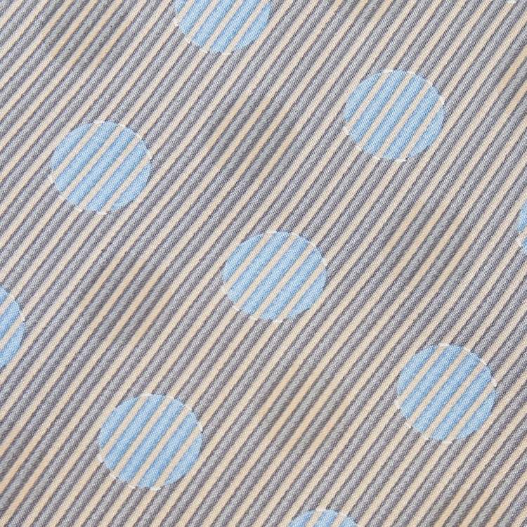 Pre Owned Lanvin Vintage Grey Circle Print Silk Tie