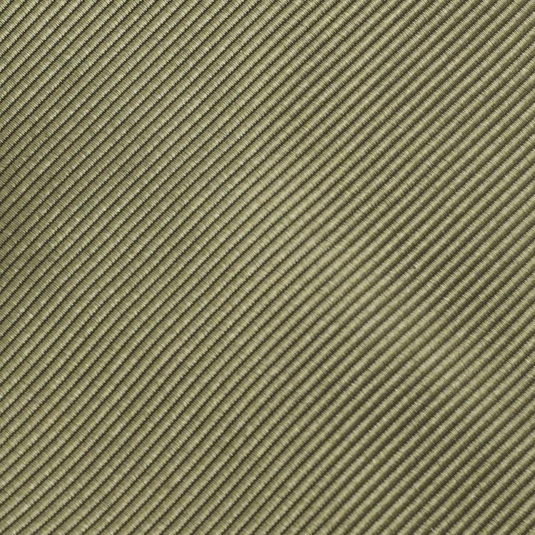 Pre Owned Lanvin Olive Green Diagonal Striped Silk Traditional Tie
