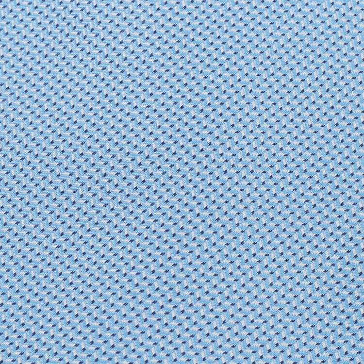Pre Owned Lanvin Blue Patterned Silk Tie