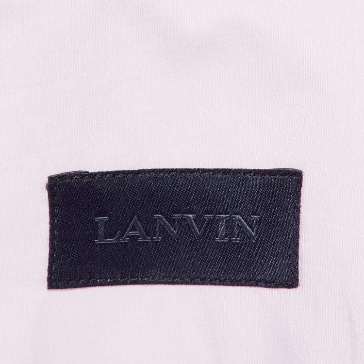 Pre Owned Lanvin Pink Cotton Button Front Shirt M