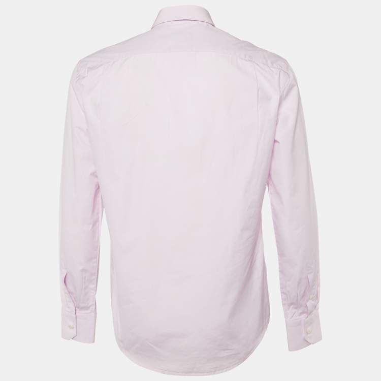 Pre Owned Lanvin Pink Cotton Button Front Shirt M