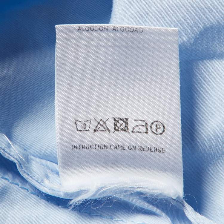 Pre Owned Lanvin Light Blue Cotton Button Front Shirt L