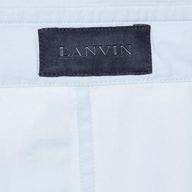 Pre Owned Lanvin Light Blue Cotton Button Front Shirt L