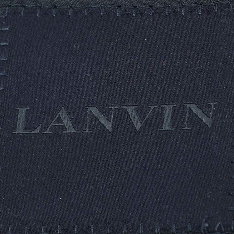Pre Owned Lanvin Dark Navy Wool Blend Single Breasted Blazer L