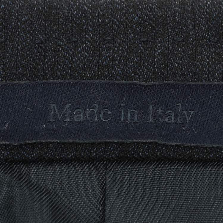 Pre Owned Lanvin Dark Navy Wool Blend Single Breasted Blazer L