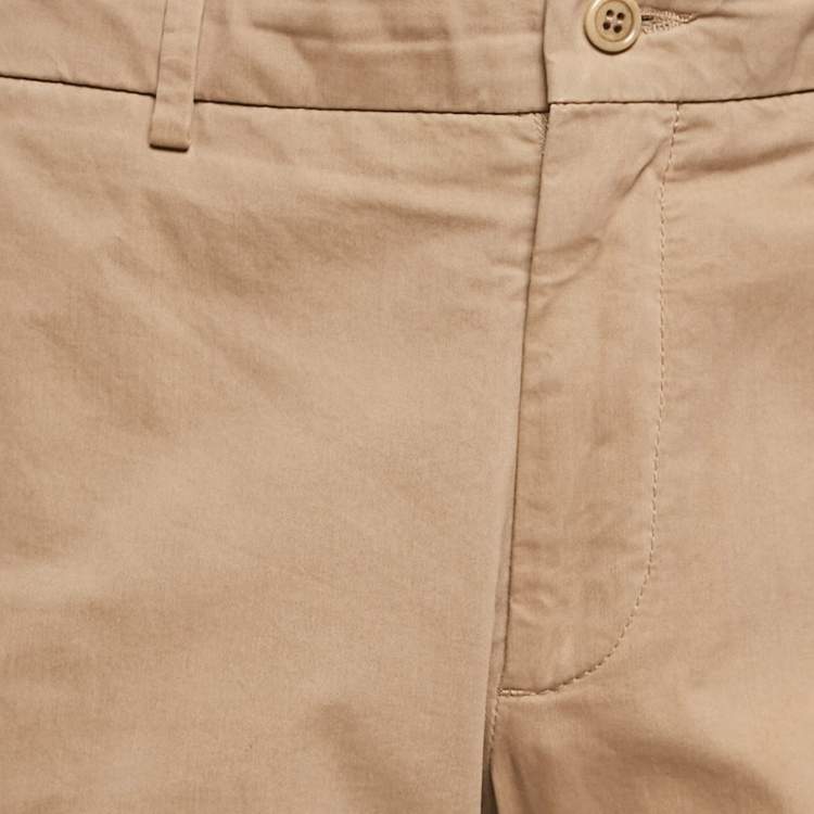 Pre Owned Lanvin Dark Beige Cotton Gabardine Trousers M 