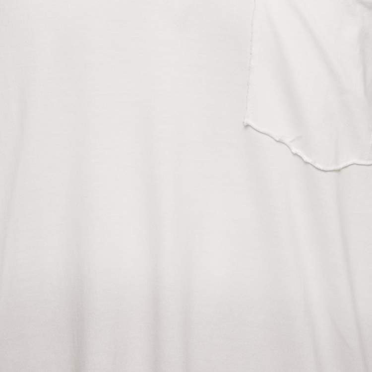 Pre Owned Lanvin White Ombre Jersey Crewneck T-Shirt XL