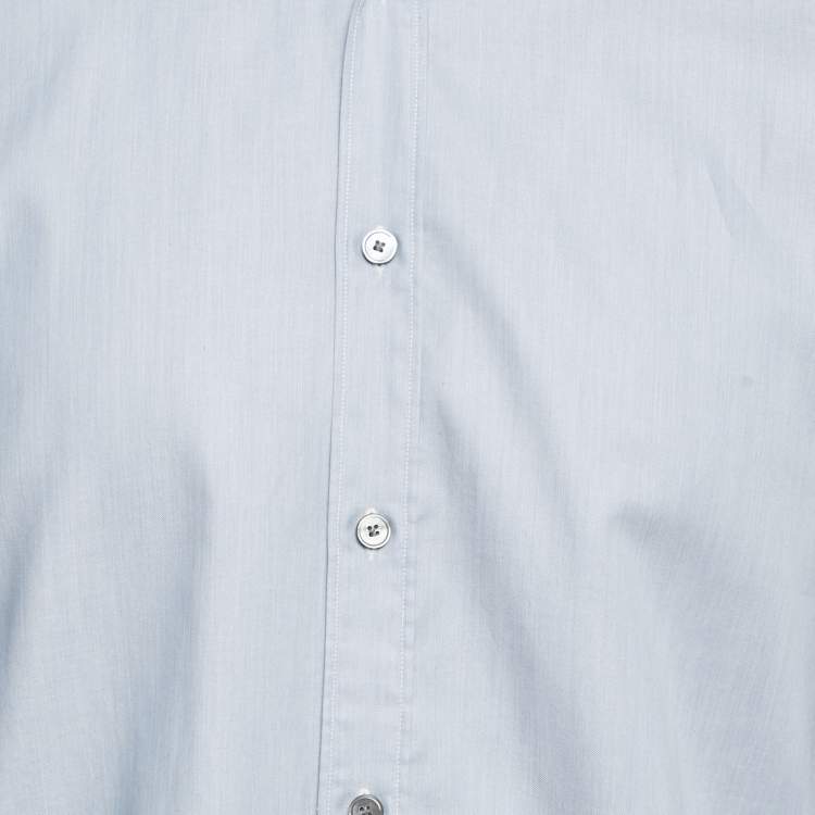 Pre Owned Lanvin Blue Cotton Full Sleeve Shirt M
