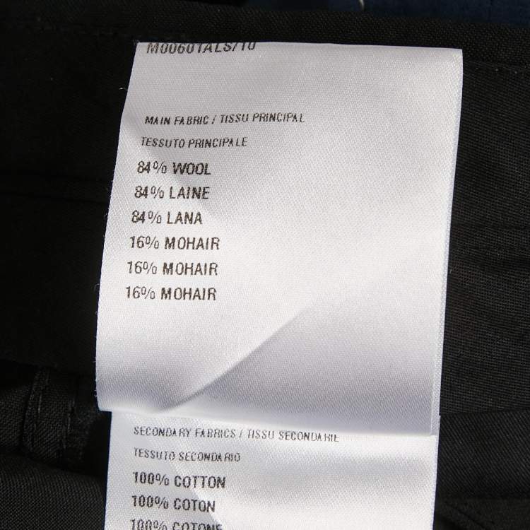 Pre Owned Lanvin Black/Blue Wool Trousers L