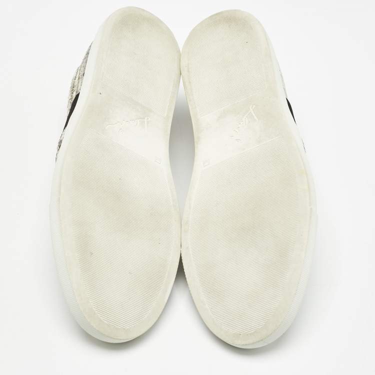 Pre Owned Lanvin Muticolor Water Snake Slip On Sneakers Size 41