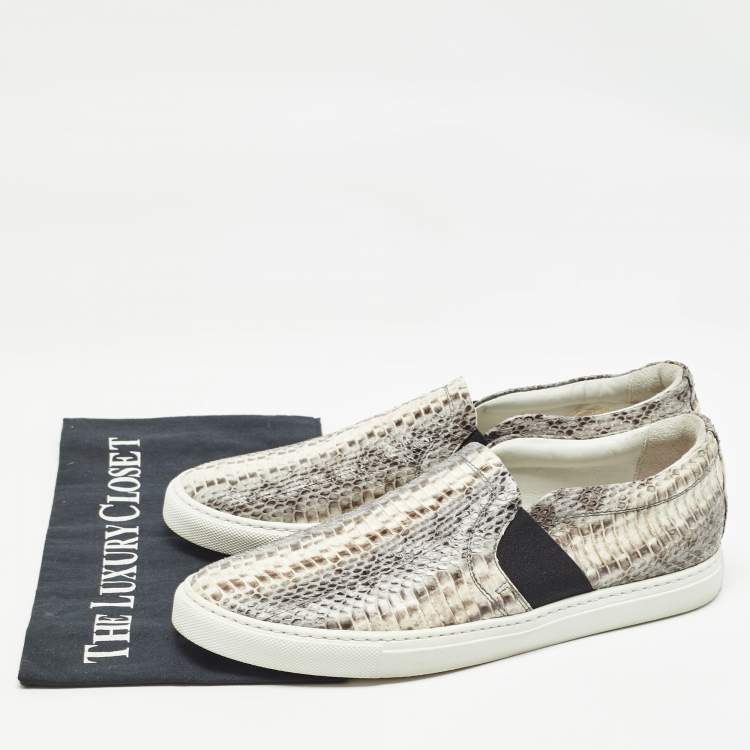 Pre Owned Lanvin Muticolor Water Snake Slip On Sneakers Size 41