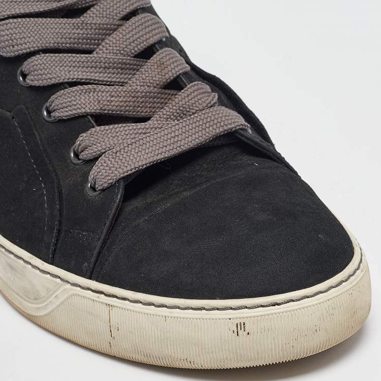 Pre Owned Lanvin Black Nubuck High Top Sneakers Size 42