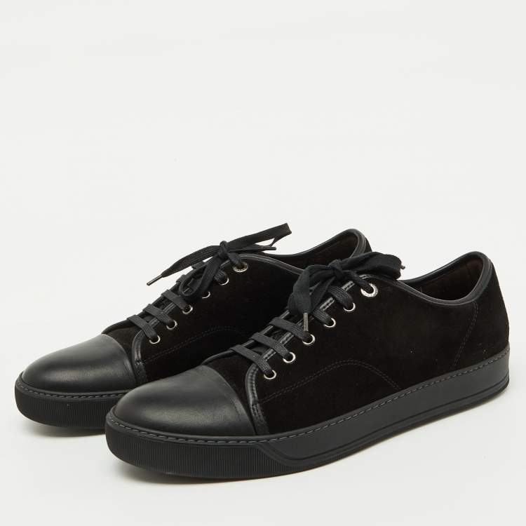Pre Owned Lanvin Black Suede and Leather DDB1 Low Top Sneakers Size 43
