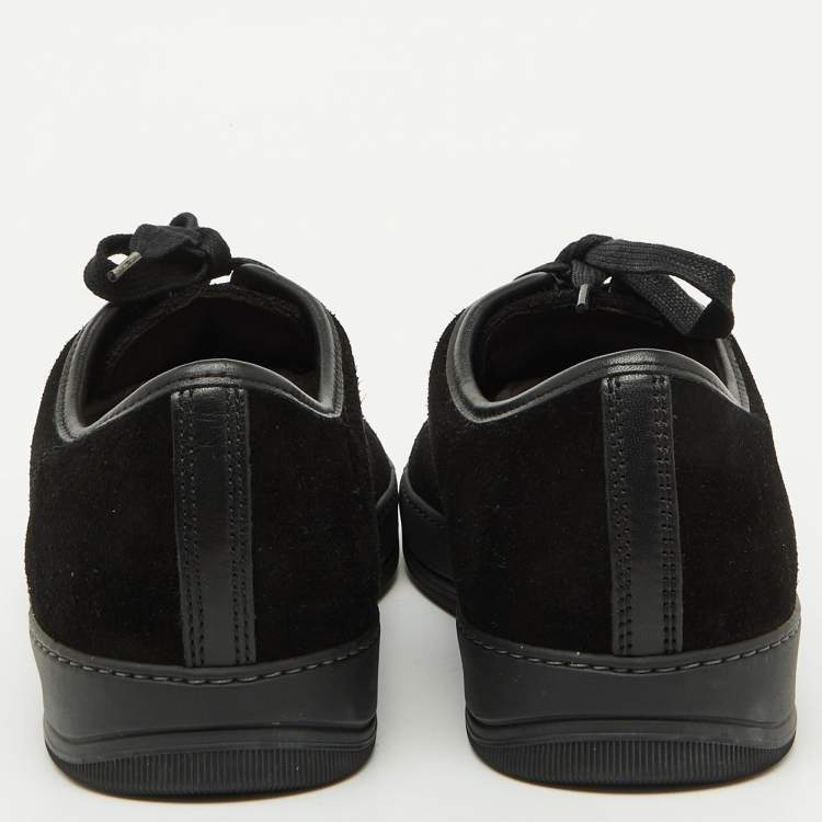 Pre Owned Lanvin Black Suede and Leather DDB1 Low Top Sneakers Size 43