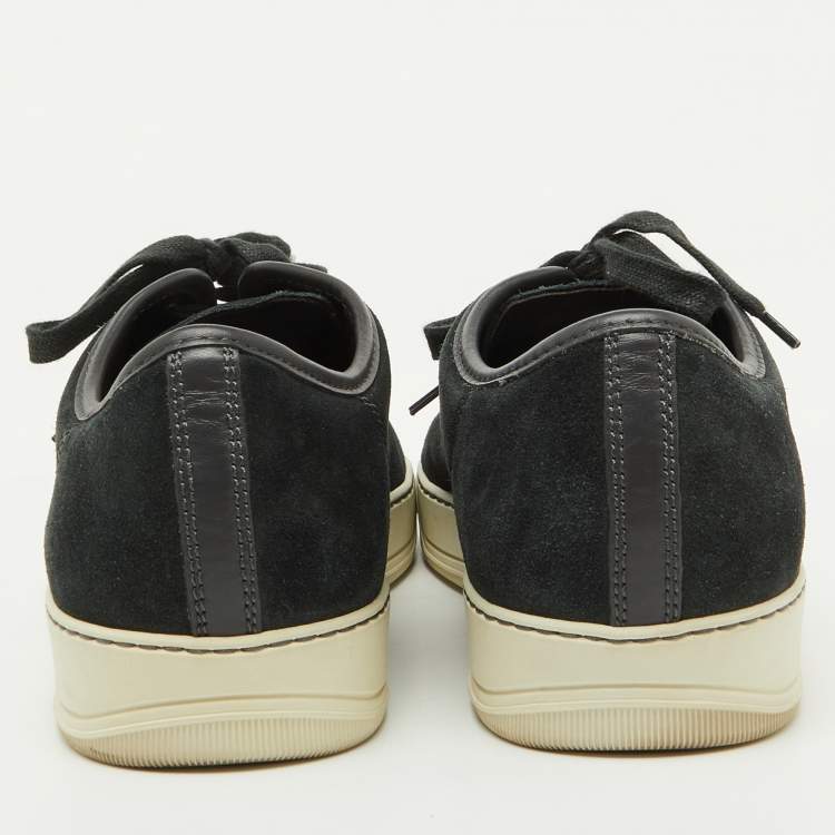 Pre Owned Lanvin Multicolor Suede and Patent Leather Low Top Sneakers Size 44