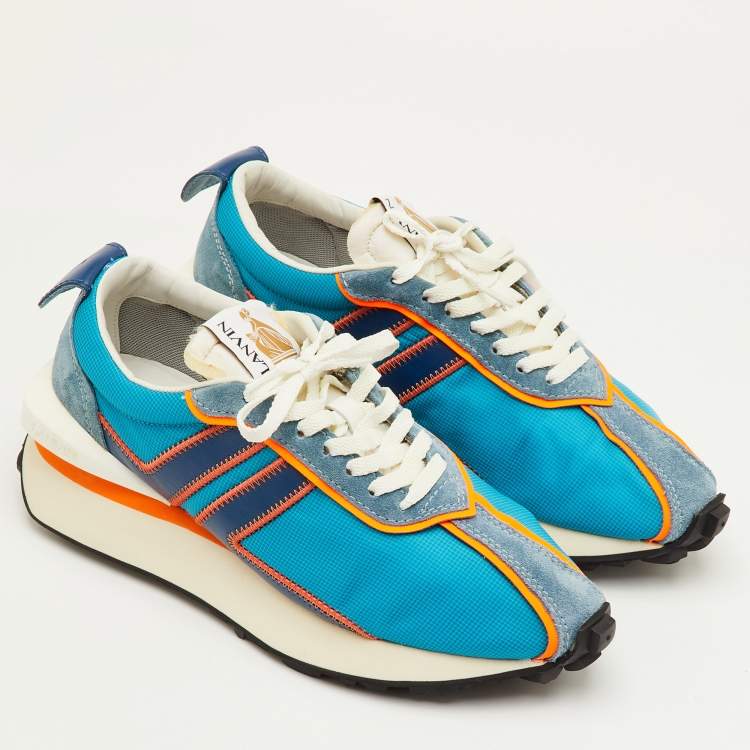 Pre Owned Lanvin Bumper Size 41 Multicolor Fabric, Leather and Suede Runner Sneakers