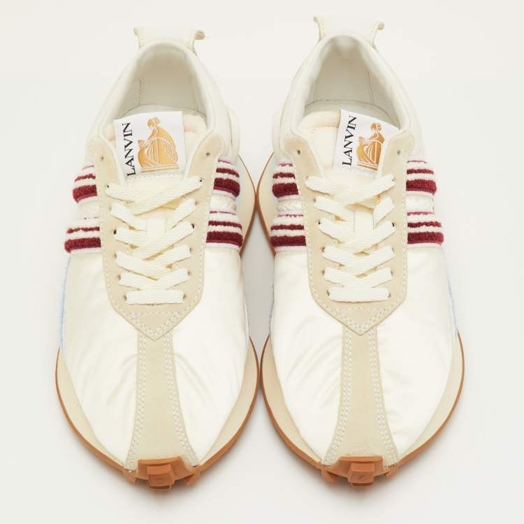 Pre Owned Lanvin Bumper Size 41 Multicolor Nylon and Suede Low Top Sneakers