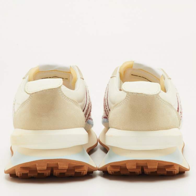 Pre Owned Lanvin Bumper Size 41 Multicolor Nylon and Suede Low Top Sneakers