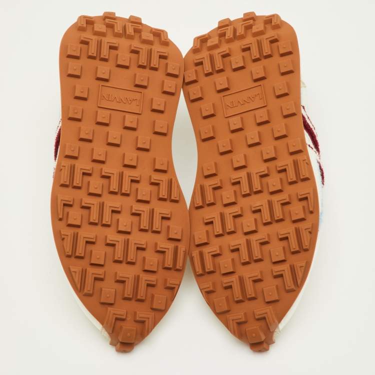 Pre Owned Lanvin Bumper Size 41 Multicolor Nylon and Suede Low Top Sneakers