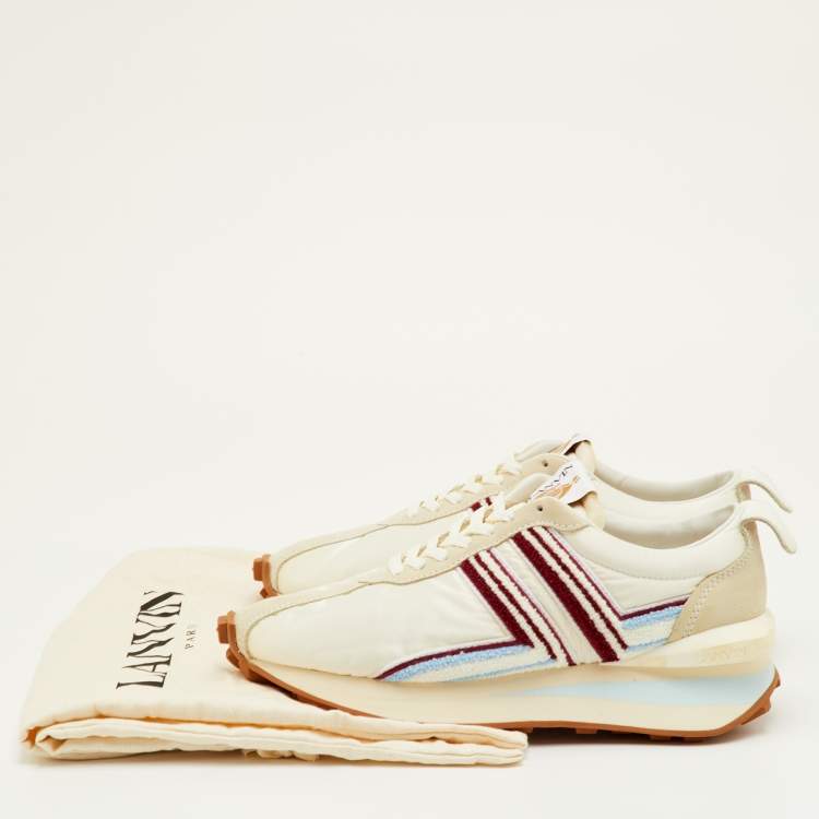 Pre Owned Lanvin Bumper Size 41 Multicolor Nylon and Suede Low Top Sneakers