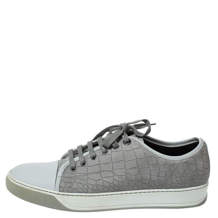 Udtømning Bar elasticitet Lanvin Grey Crocodile Effect Leather Sneakers Size 40 Lanvin | TLC