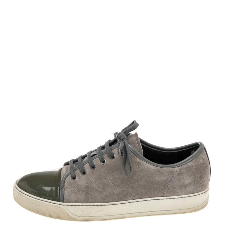 Undtagelse byrde Ikke nok Lanvin Green/Grey Patent And Suede Leather Low Top Sneakers Size 43 Lanvin  | TLC
