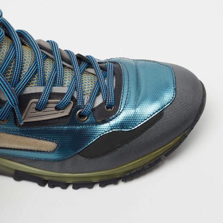 مملوكة مسبقًا Lanvin Multicolor Canvas and Leather Lace Up Sneakers Size 41