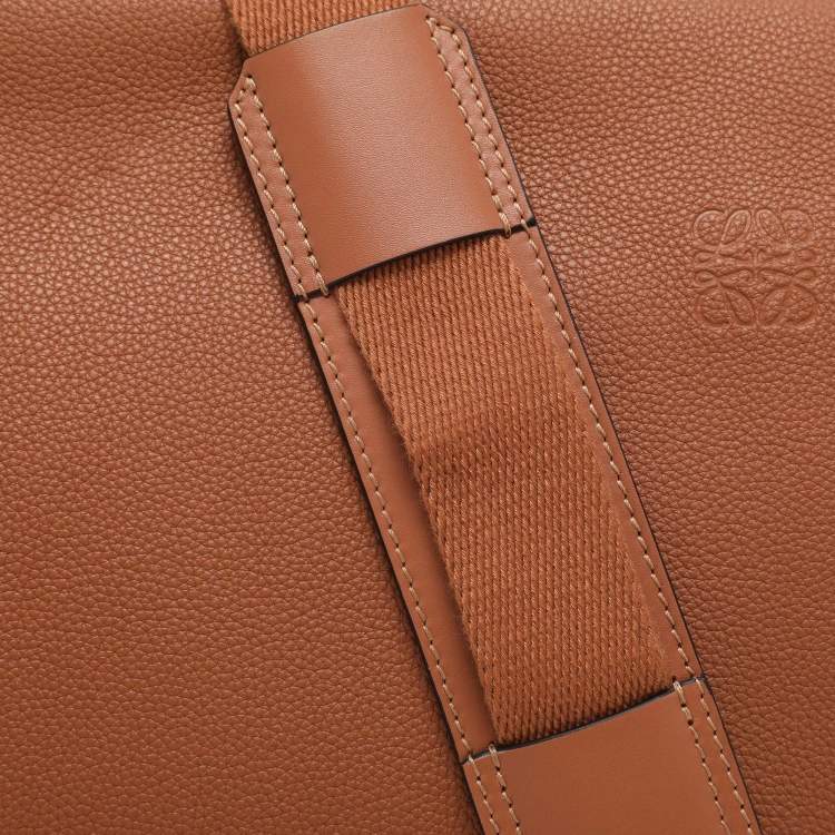 Pre Owned Loewe Brown Full Grain Leather Military Messenger Bag