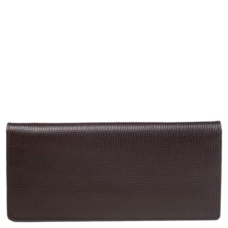 Pre Owned Loewe Brown Leather Bifold Long Wallet