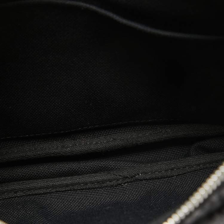 Pre Owned Loewe Black Anagram Jacquard Military Messenger Bag