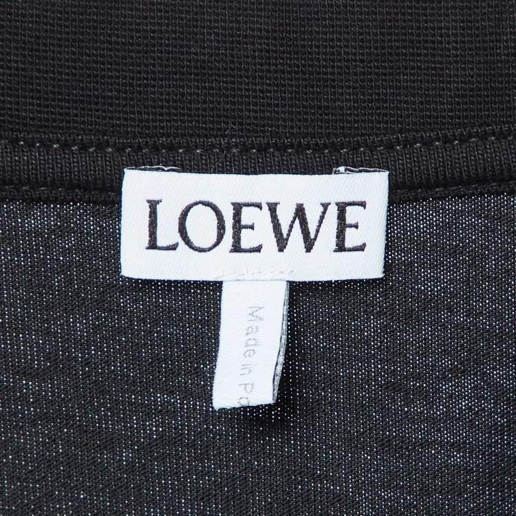Pre Owned Loewe Black Neon Anagram Cotton Crew Neck T-Shirt L