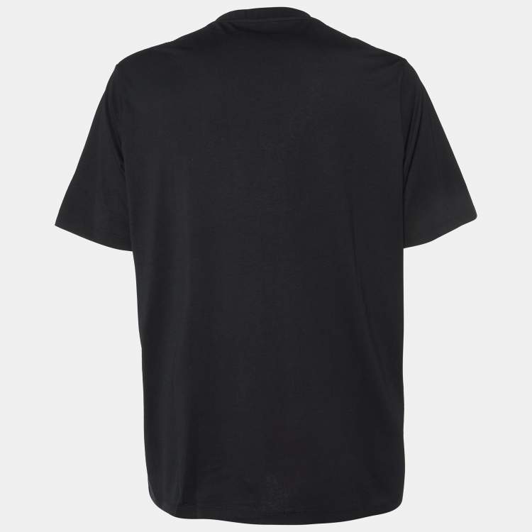 Pre Owned Loewe Black Neon Anagram Cotton Crew Neck T-Shirt L