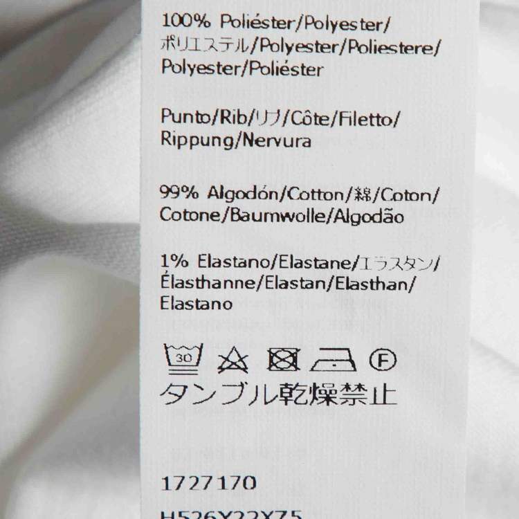 Pre Owned Loewe White Logo Embroidered Cotton T-Shirt XXL