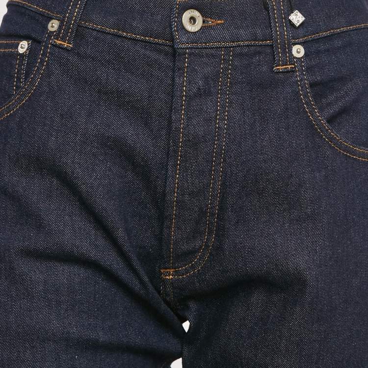 Pre Owned Loewe Navy Blue Denim Straight Leg Jeans L Waist 31"