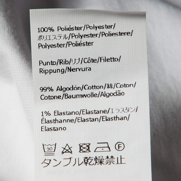 Pre Owned Loewe White Anagram Embroidered Cotton Crew Neck T-Shirt M