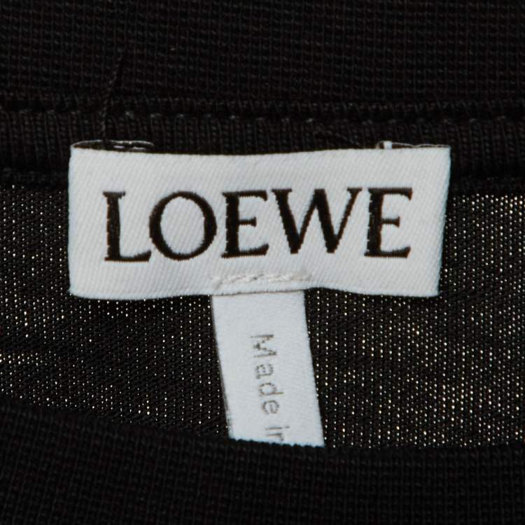 Pre Owned Loewe Black Neon Anagram Cotton Crew Neck T-Shirt M