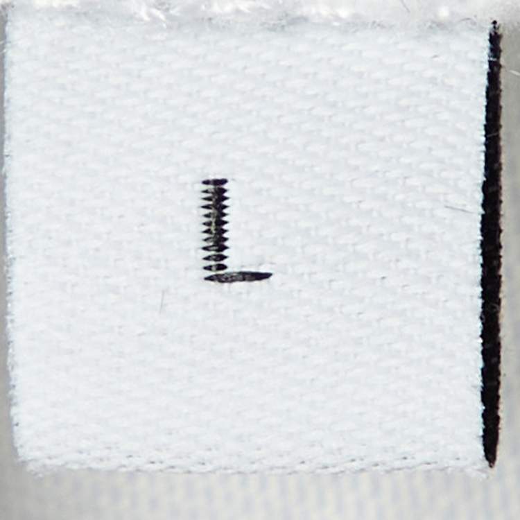 Pre Owned Loewe White Glitch Anagram Cotton Crew Neck T-Shirt L