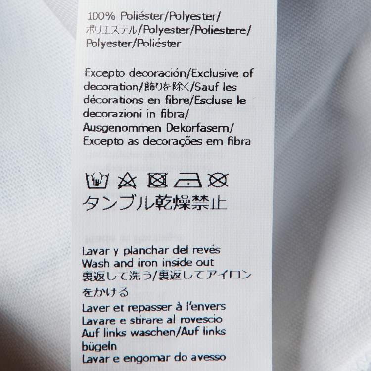 Pre Owned Loewe White Cotton Anagram Fake Pocket T-Shirt L