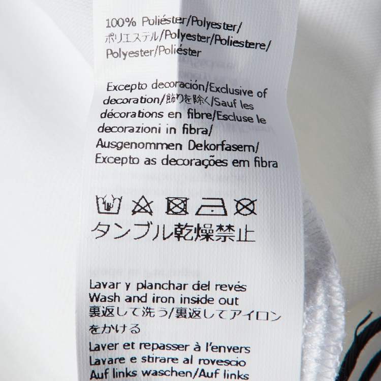 Pre Owned Loewe White Cotton Anagram Fake Pocket T-Shirt S
