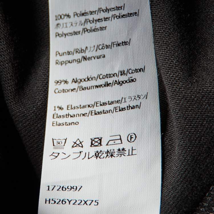 Pre Owned Loewe Black Anagram Embroidered Cotton Crew Neck T-Shirt XL